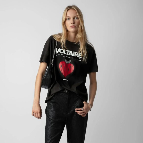 Zadig & Voltaire Tommer Concert Crush Diamanté T-shirt - Size S - Picture 1 of 6